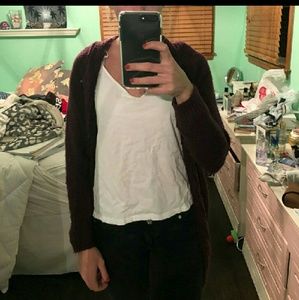Charlotte Russe cardigan maroon